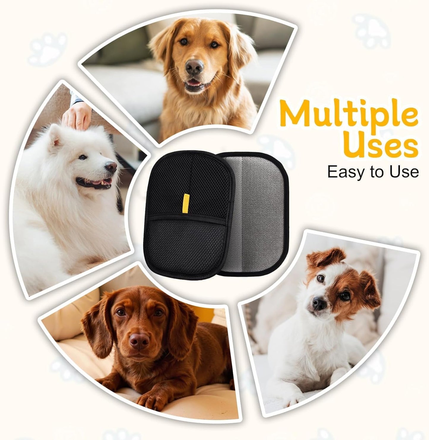 Pet Hair Removal Gloves (Pack of 2)